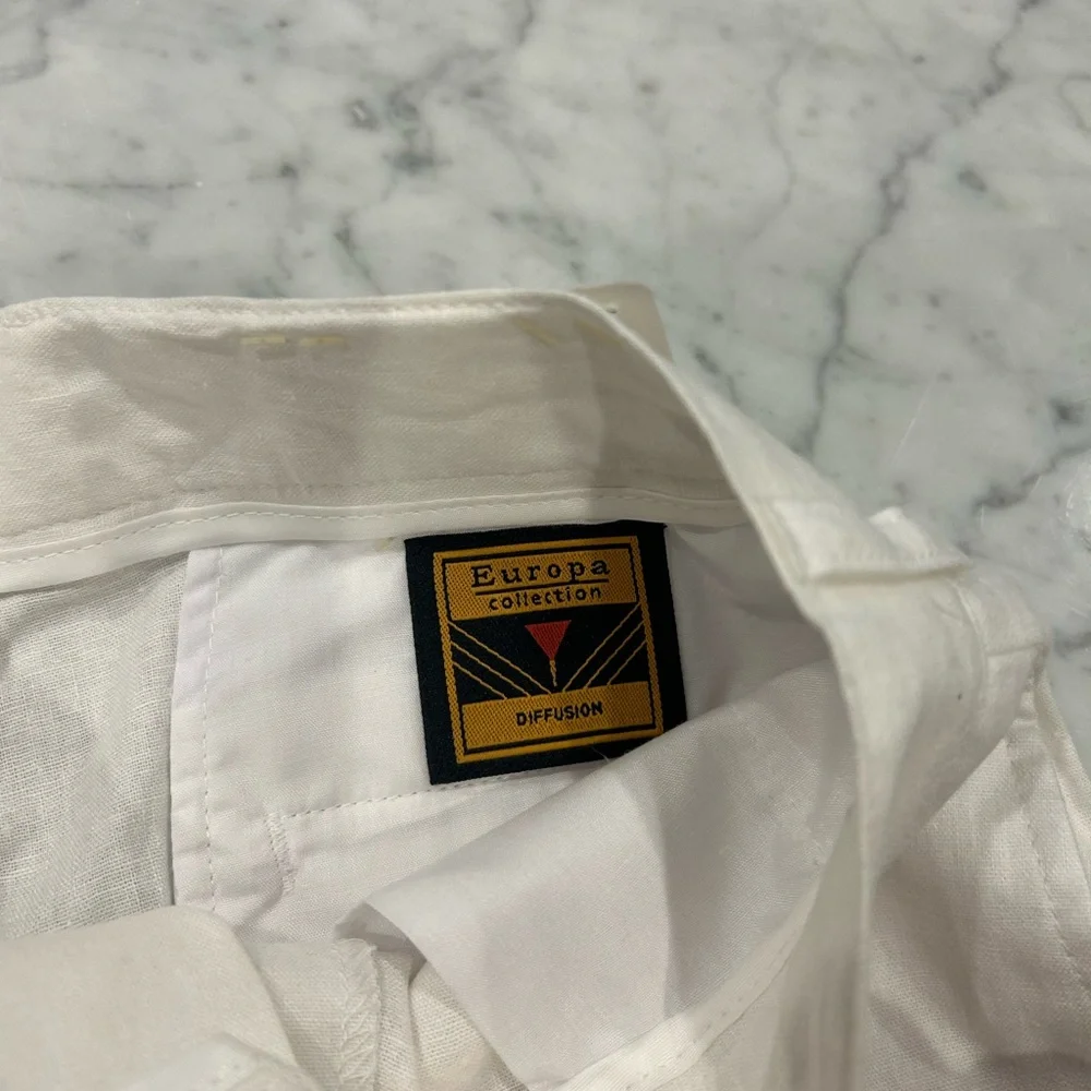 White Linen Bermuda shorts by Europa youth boys size 12. NWT - Picture 2 of 5
